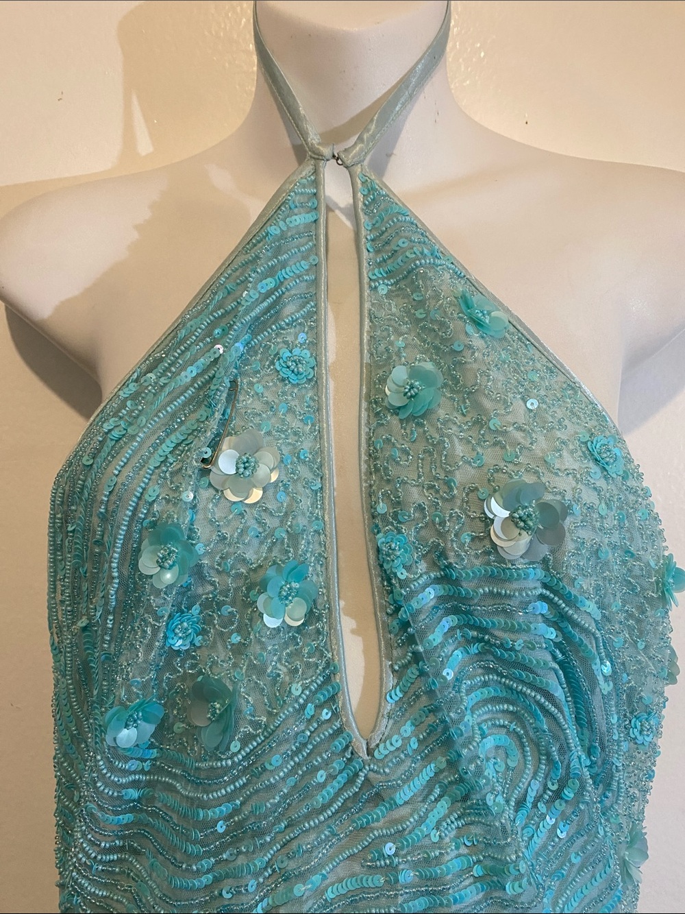 Lovers + Friends Aqua One-Shoulder Sequin Mini Dress - Picture 3 of 8